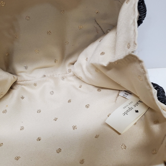 SOLD RARE 🔥Kate Spade NY Splash Out Wicker Clam Shell black pearl mermaid - Picture 9 of 9